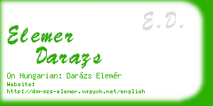 elemer darazs business card